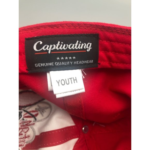 Captivating Headwear Utah Utes Hat Cap Youth Red Butterfly Embroidered Kids - Picture 8 of 10